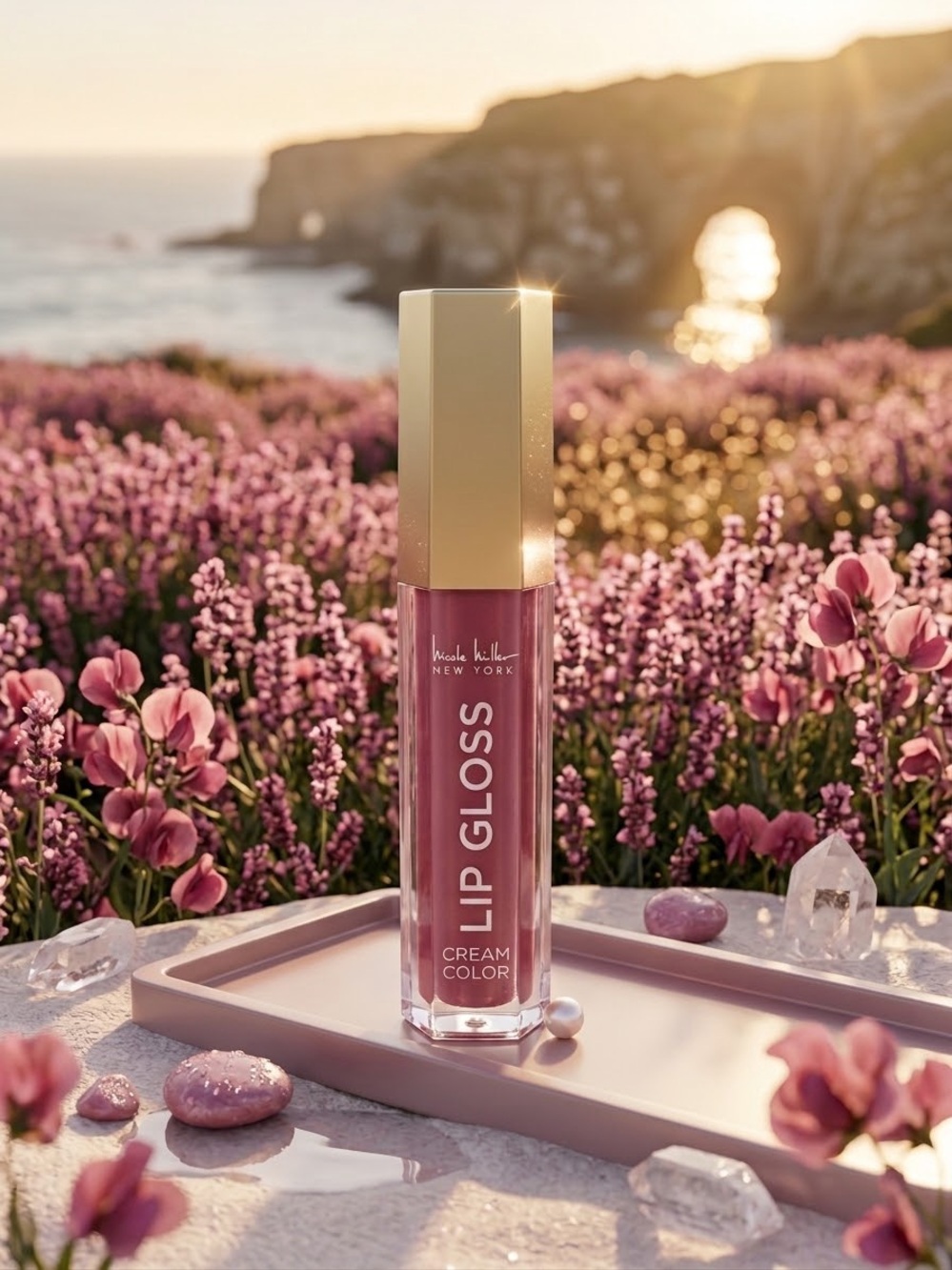 Nicole Miller New York Lip Gloss - Mauve Pink (Cool Berry Nude)